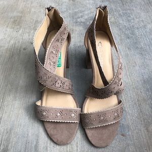 Sandal Heels in purple/gray